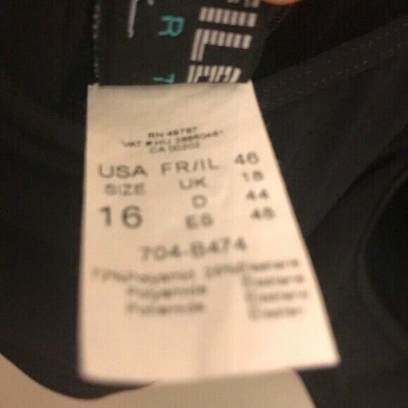 Sports Bra Black and Neon Yellow 80's 90s Profile by Gottex Womens Sz 16 - Picture 5 of 6